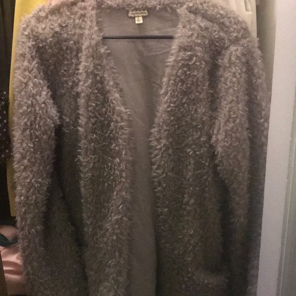 Eyeshadow Fuzzy Woobie Cardigan